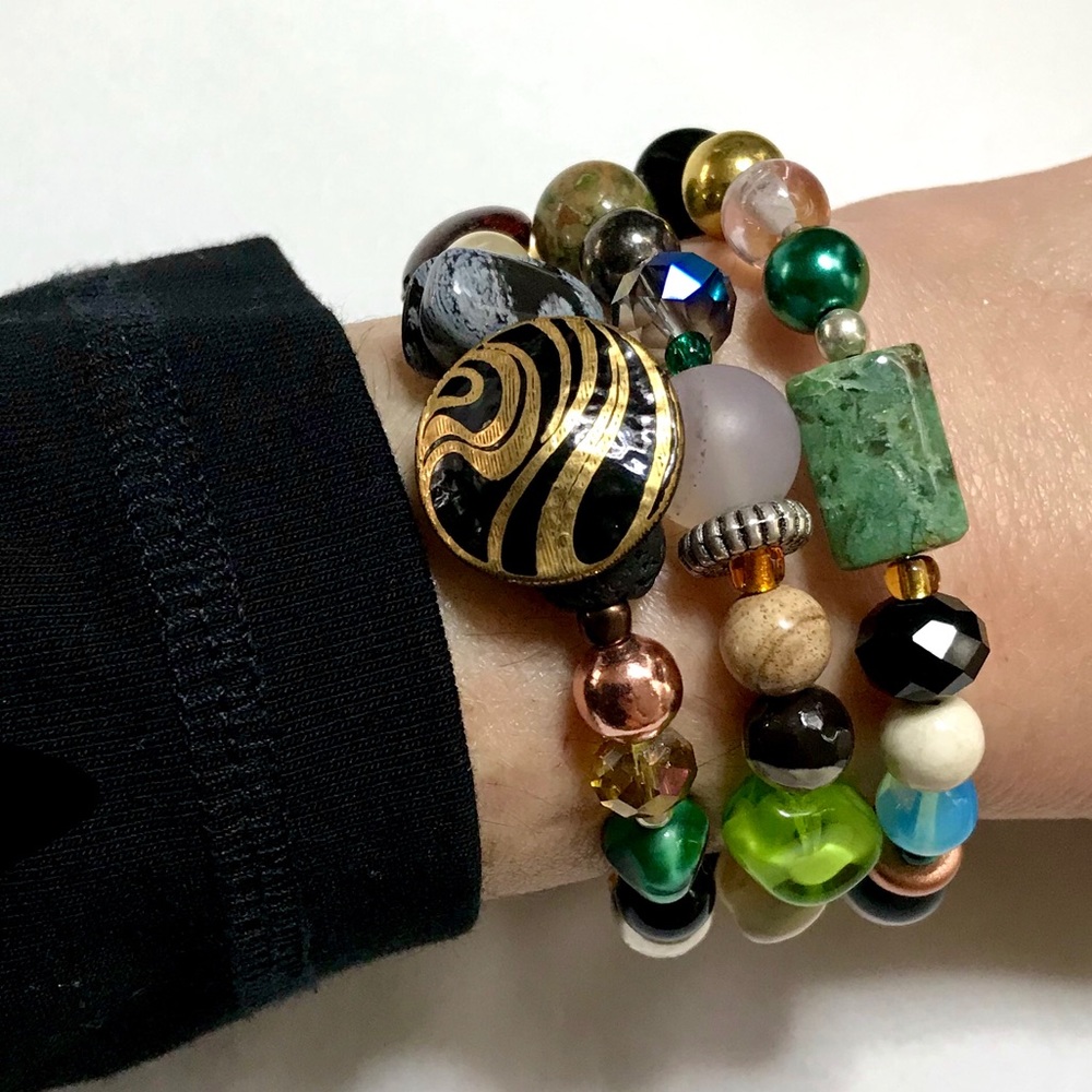 Handmade Bracelet with Vintage and Modern Elements (NB35-6H) New Without Tags - Picture 6 of 8